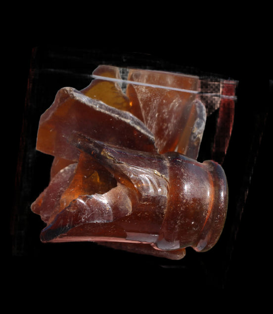 Beer bottle river glass finds from Reedy Creek, Eldorado, Victoria, 11 pieces - Rocks and Things Store