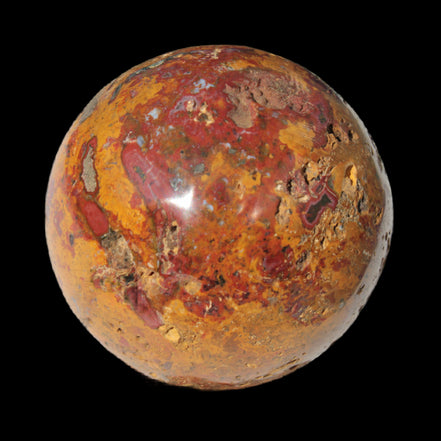 Teardrop Jasper sphere 313g in sunlight - Rocks and Things Store