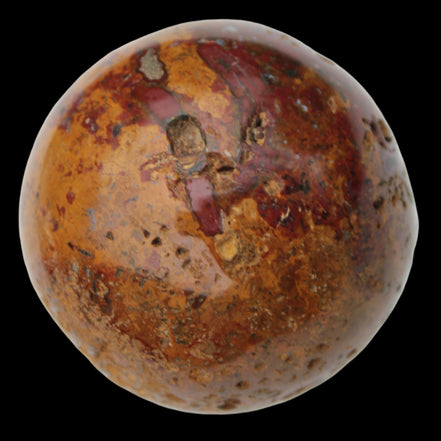 Teardrop Jasper sphere 313g in sunlight - Rocks and Things Store