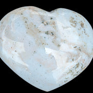 Blue Jasper heart from Madagascar in sunlight 316g - Rocks and Things Store