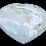 Blue Jasper heart from Madagascar in sunlight 316g - Rocks and Things Store