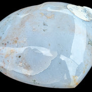 Blue Jasper heart from Madagascar in sunlight 316g - Rocks and Things Store