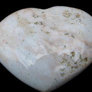 Blue Jasper heart from Madagascar 316g in sunlight - Rocks and Things Store