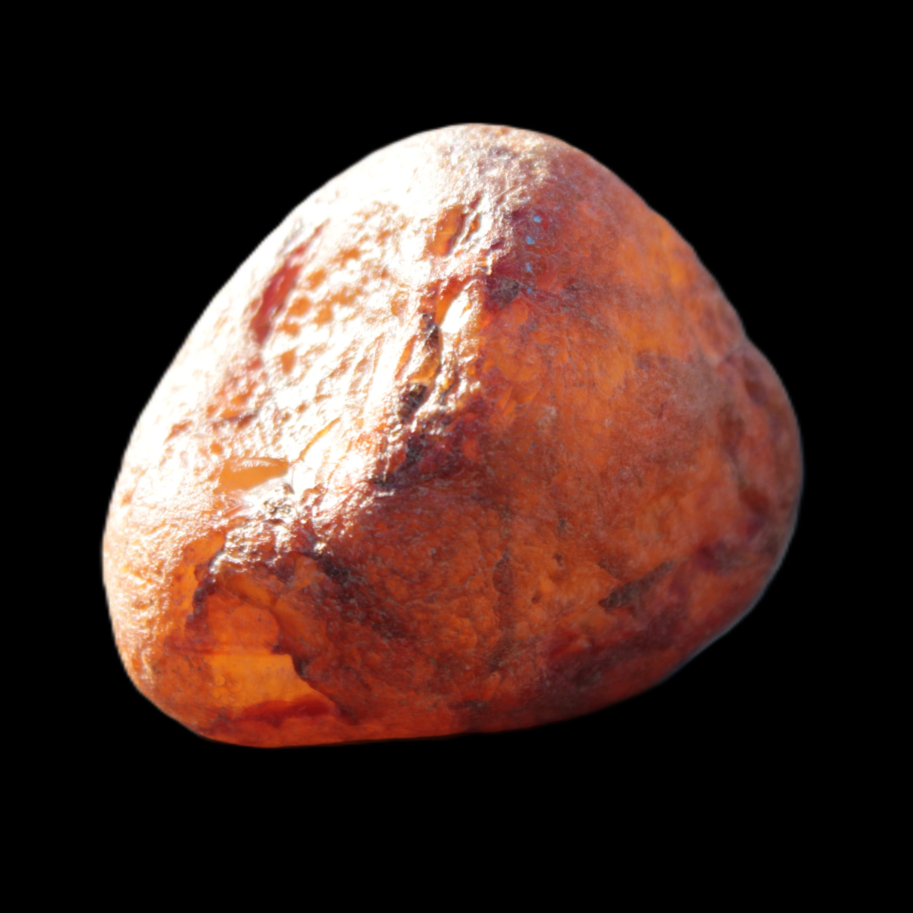 Fire Agate from Namibia 107g in sunlight - Rocks and Things Store