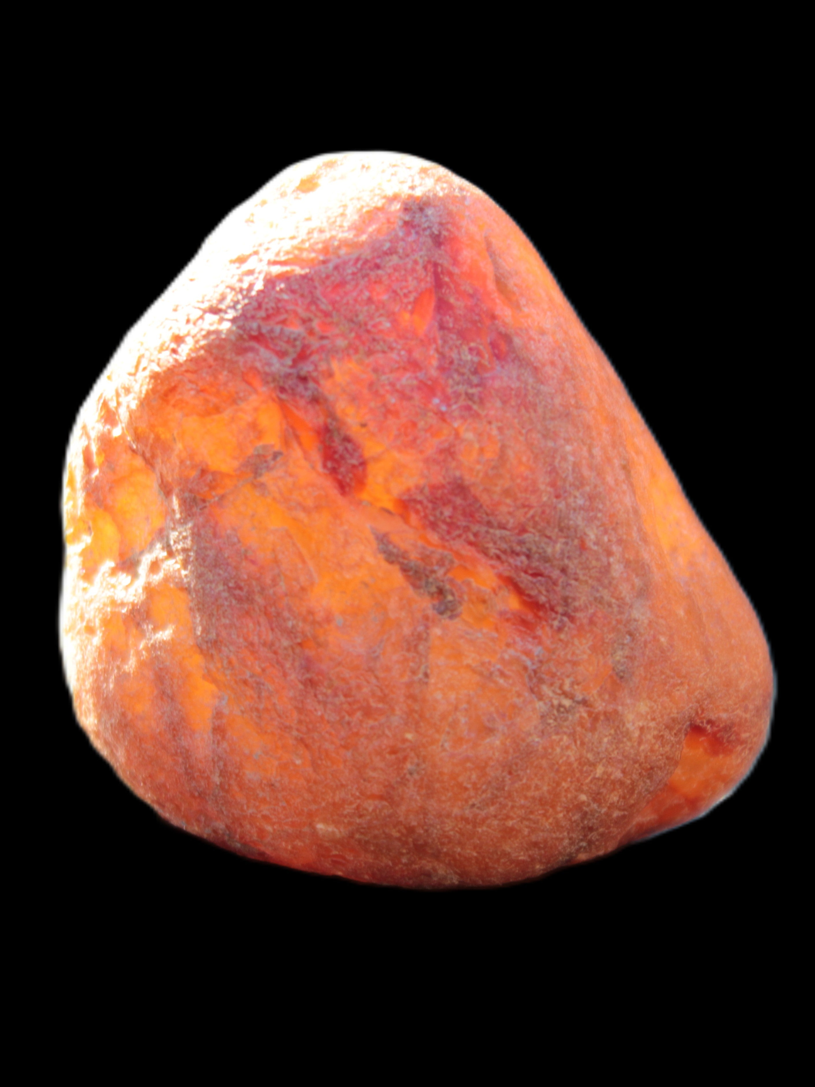 Fire Agate from Namibia 107g in sunlight - Rocks and Things Store