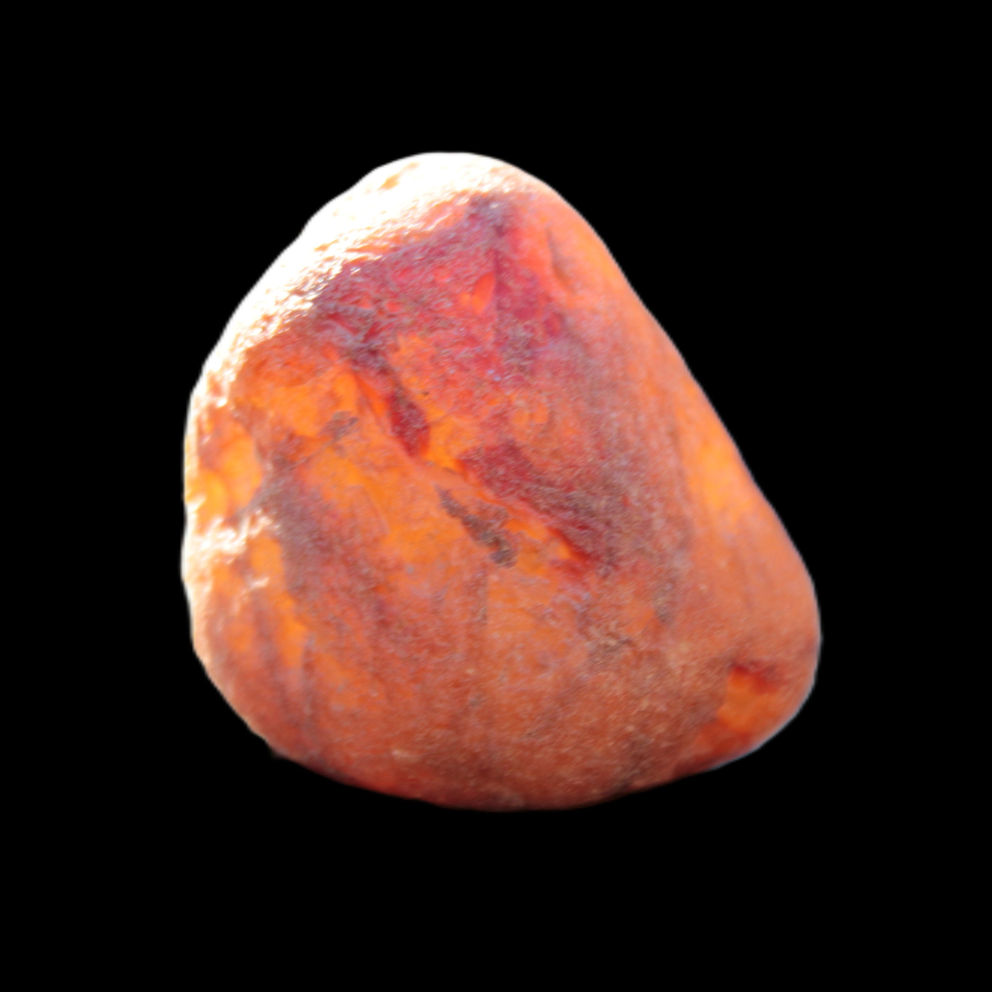 Fire Agate from Namibia 107g in sunlight - Rocks and Things Store