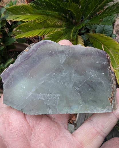 Rainbow Fluorite slice 205g Rocks and Things