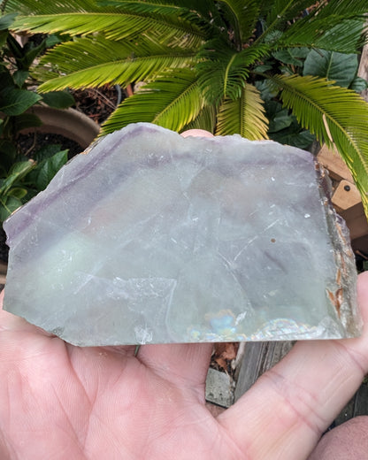 Rainbow Fluorite slice 205g Rocks and Things