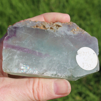 Rainbow Fluorite slice 205g Rocks and Things