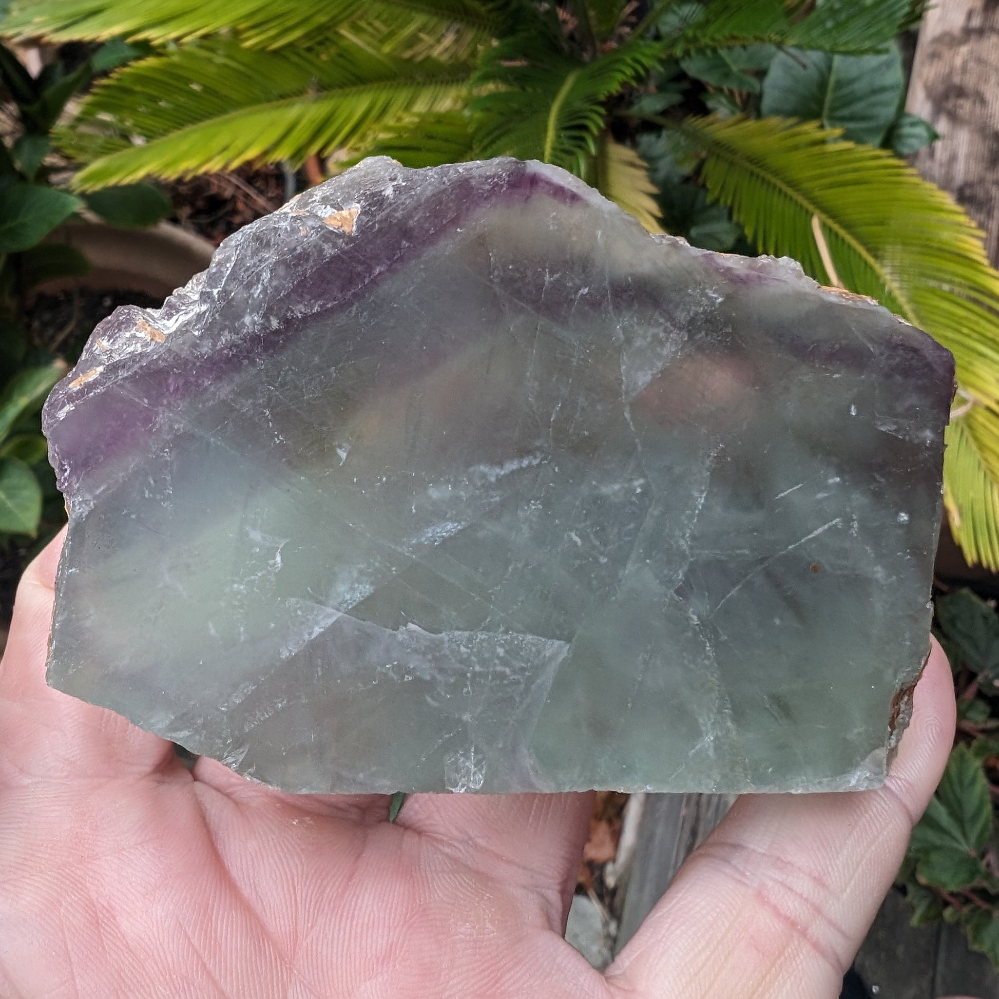 Rainbow Fluorite slice 205g Rocks and Things