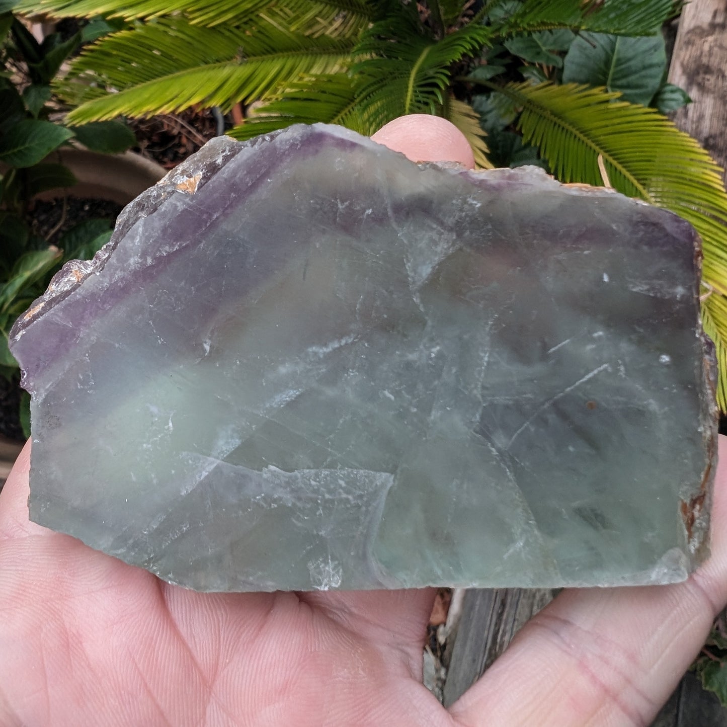 Rainbow Fluorite slice 205g Rocks and Things