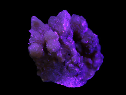 Orange Calcite cluster 45*50mm 68g in UV light