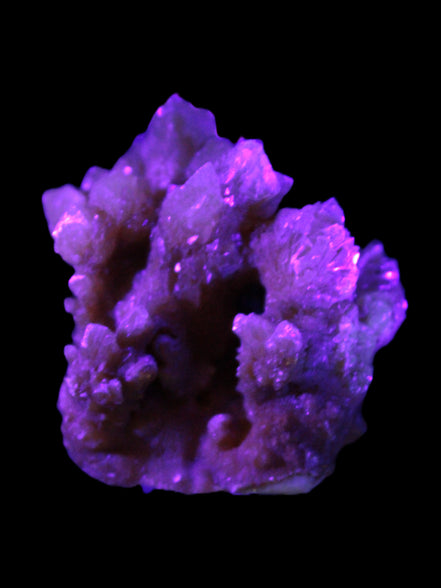 Orange Calcite cluster 45*50mm 68g in UV light