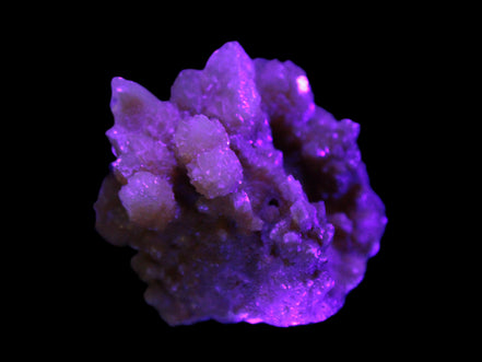 Orange Calcite cluster 45*50mm 68g in UV light