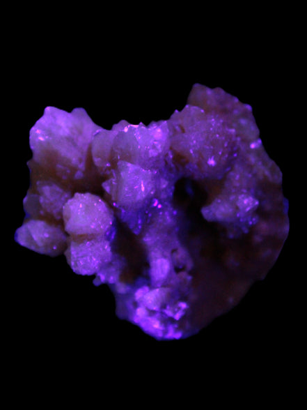 Orange Calcite cluster 45*50mm 68g in UV light