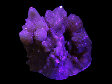 Orange Calcite cluster 45*50mm 68g in UV light