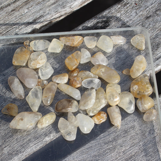 Britannia Creek tiny mixed polished crystals 30g Rocks and Things