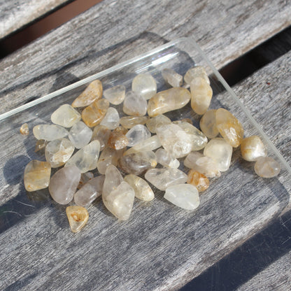 Britannia Creek tiny mixed polished crystals 30g Rocks and Things