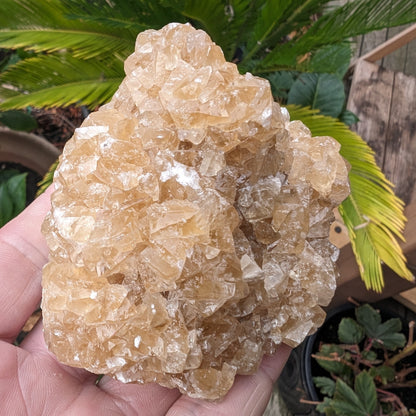 Golden Yellow cubic Calcite cluster UV reactive 312g Rocks and Things