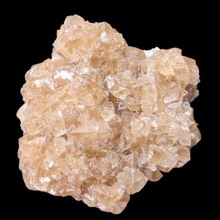 Golden Yellow cubic Calcite cluster UV reactive 312g in sunlight - Rocks and Things Store