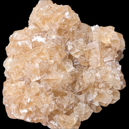 Golden Yellow cubic Calcite cluster UV reactive 312g in sunlight - Rocks and Things Store