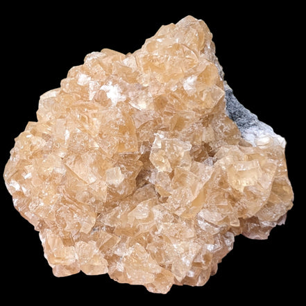 Golden Yellow cubic Calcite cluster UV reactive 312g in sunlight - Rocks and Things Store