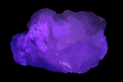 White fluorescent Calcite Cluster 356g Rocks and Things