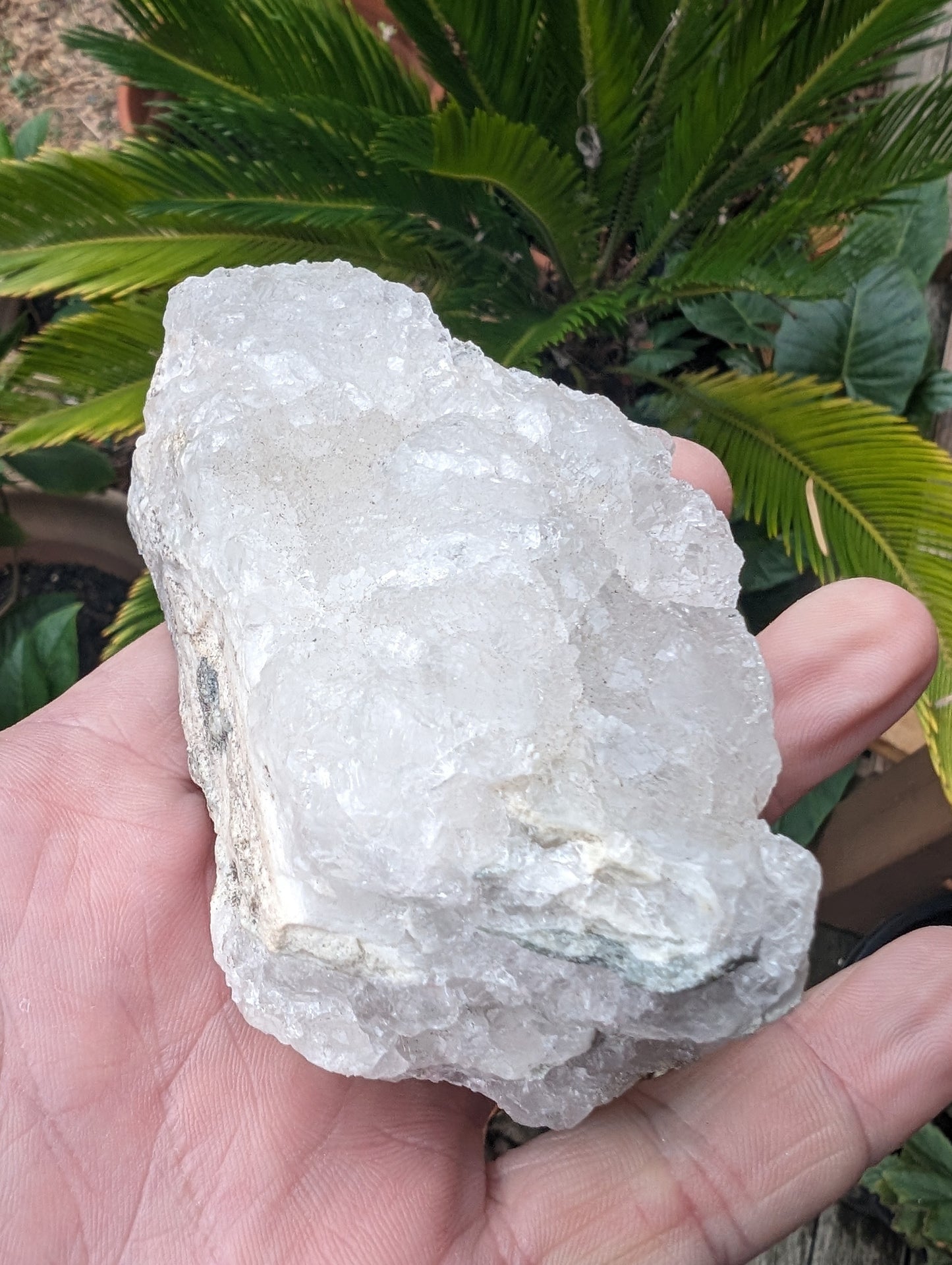 White fluorescent Calcite Cluster 356g Rocks and Things