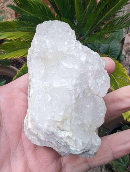 White fluorescent Calcite Cluster 356g Rocks and Things