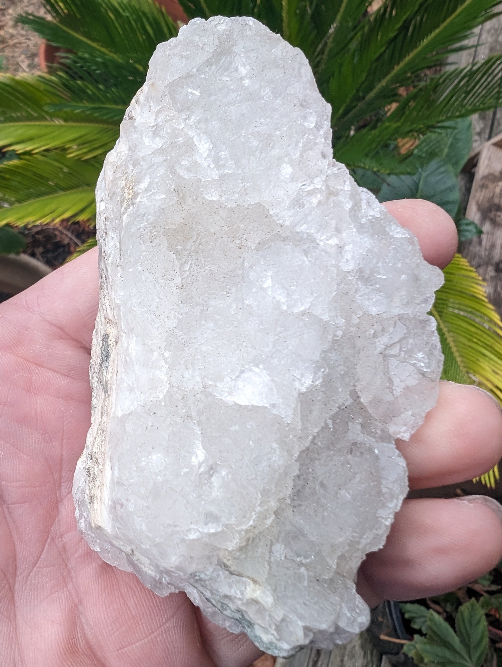 White fluorescent Calcite Cluster 356g Rocks and Things