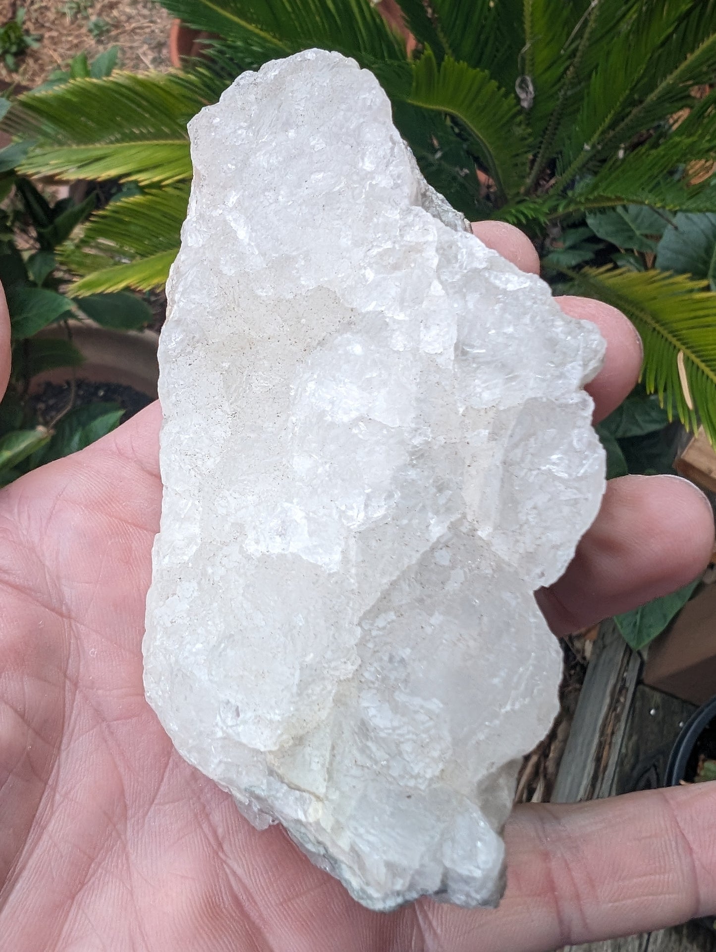 White fluorescent Calcite Cluster 356g Rocks and Things