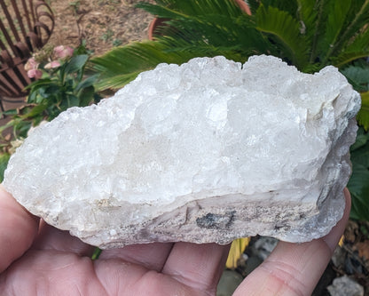 White fluorescent Calcite Cluster 356g Rocks and Things