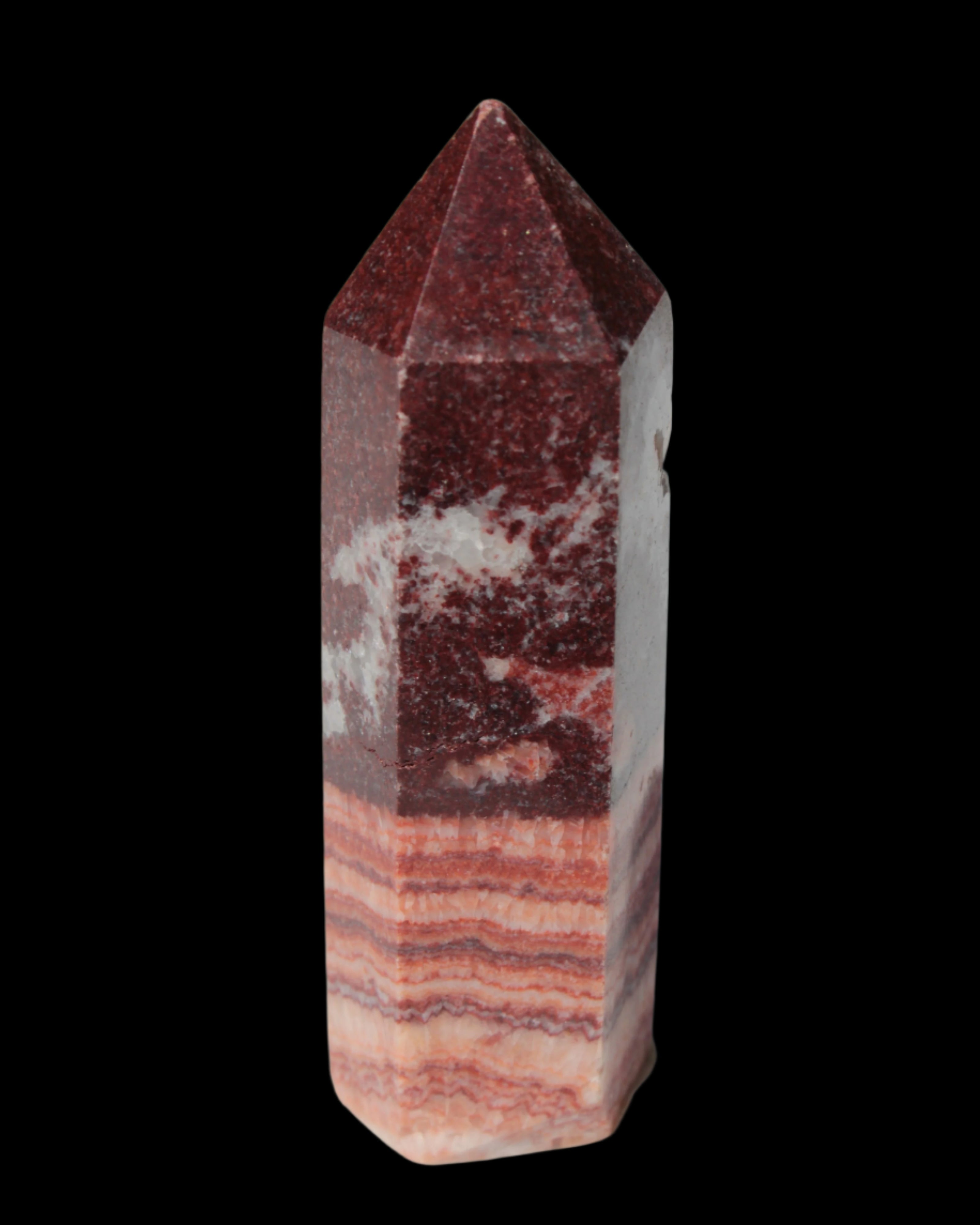 Rhodochrosite wand 59.8g in sunlight -Rocks and Things Store