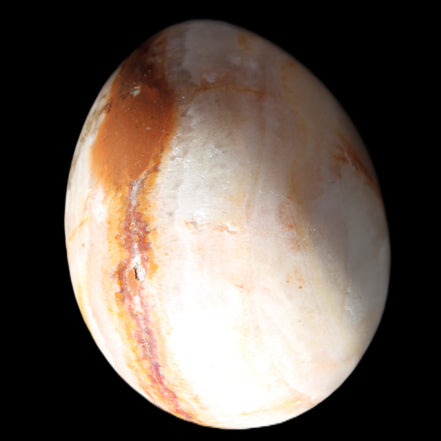 Rhodochrosite egg 70*48mm 264g in sunlight - Rocks and Things Store