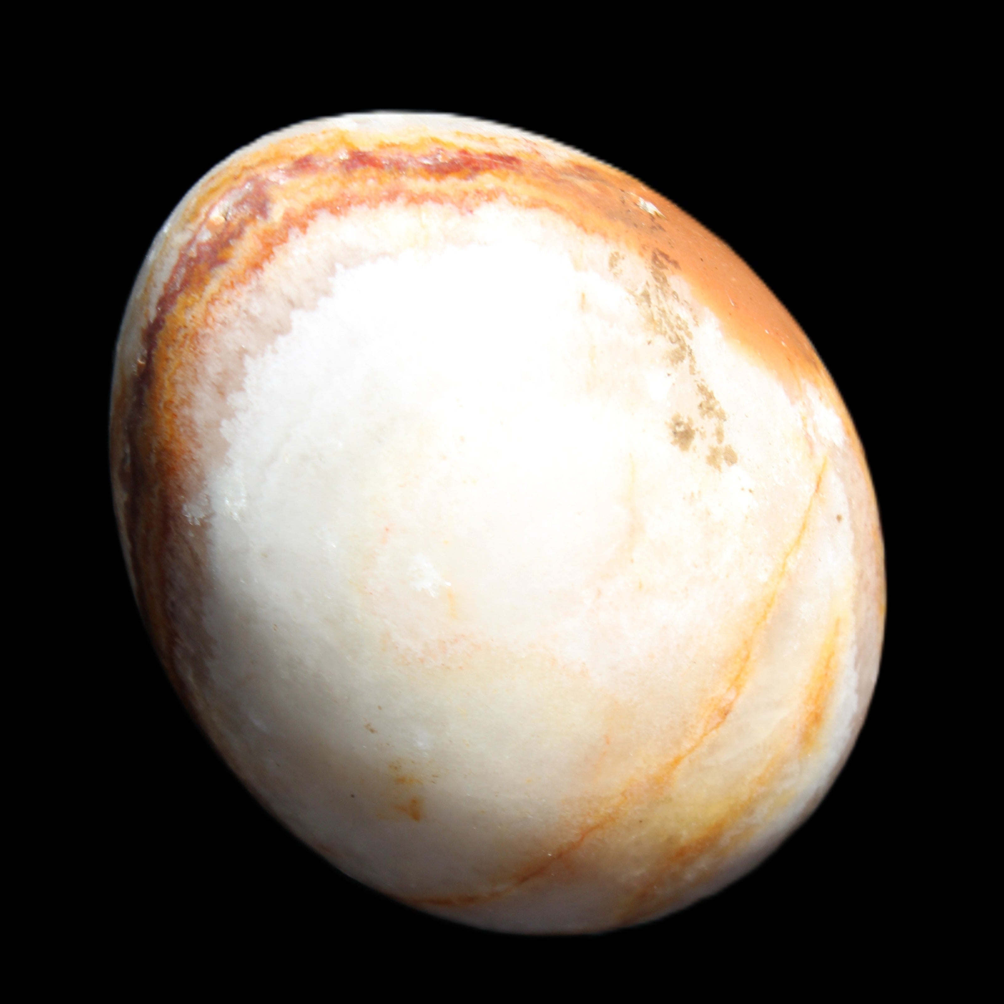 Rhodochrosite egg 70*48mm 264g in sunlight - Rocks and Things Store