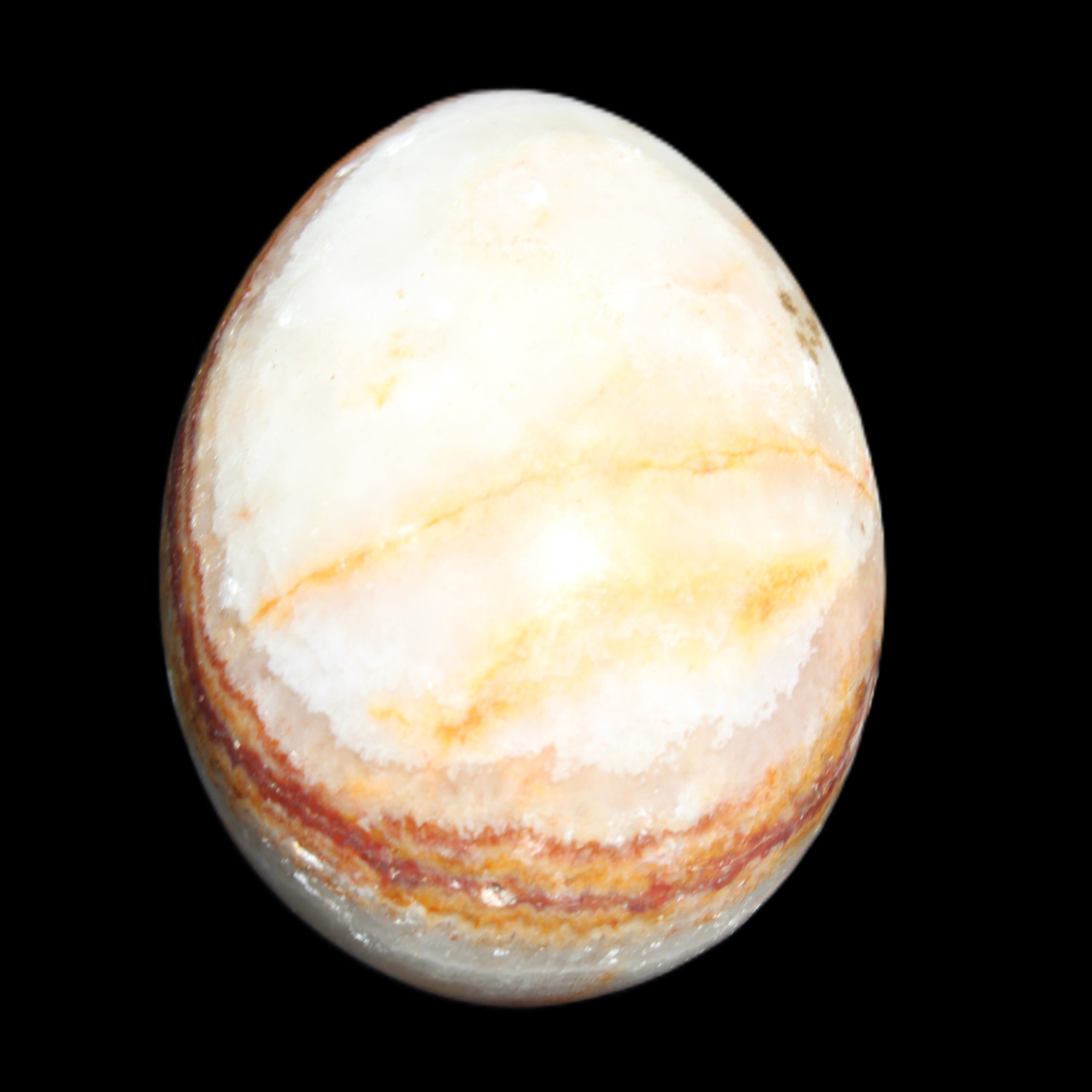 Rhodochrosite egg 70*48mm 264g in sunlight - Rocks and Things Store