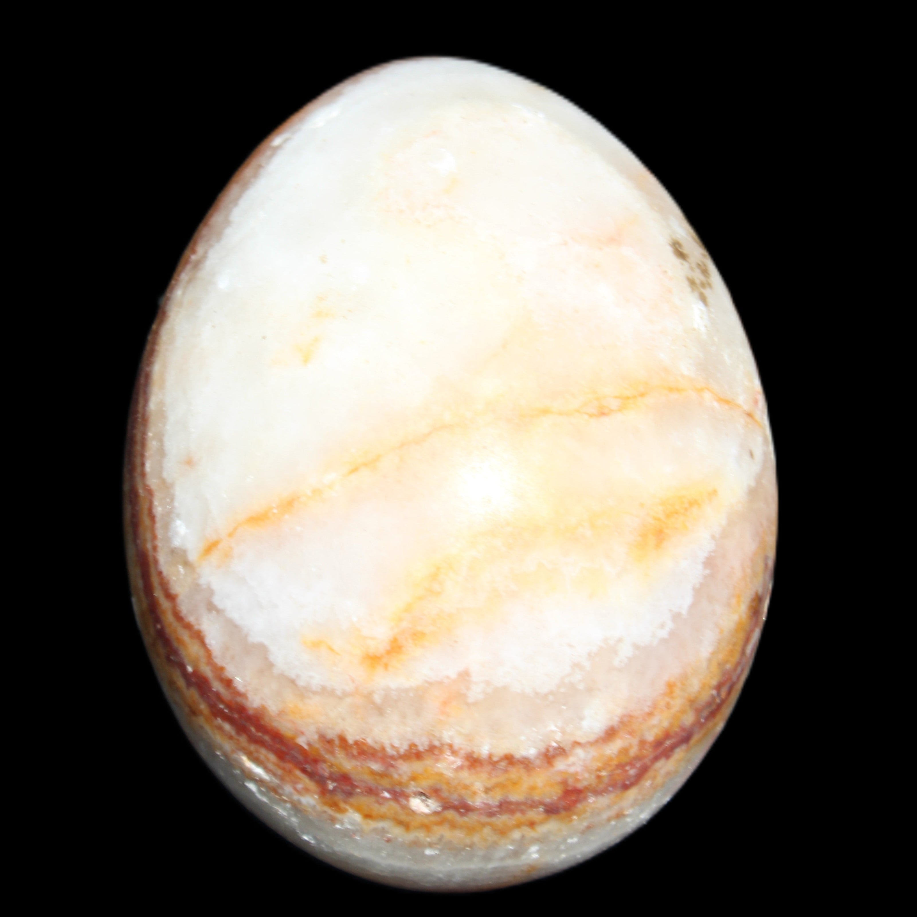 Rhodochrosite egg 70*48mm 264g in sunlight - Rocks and Things Store