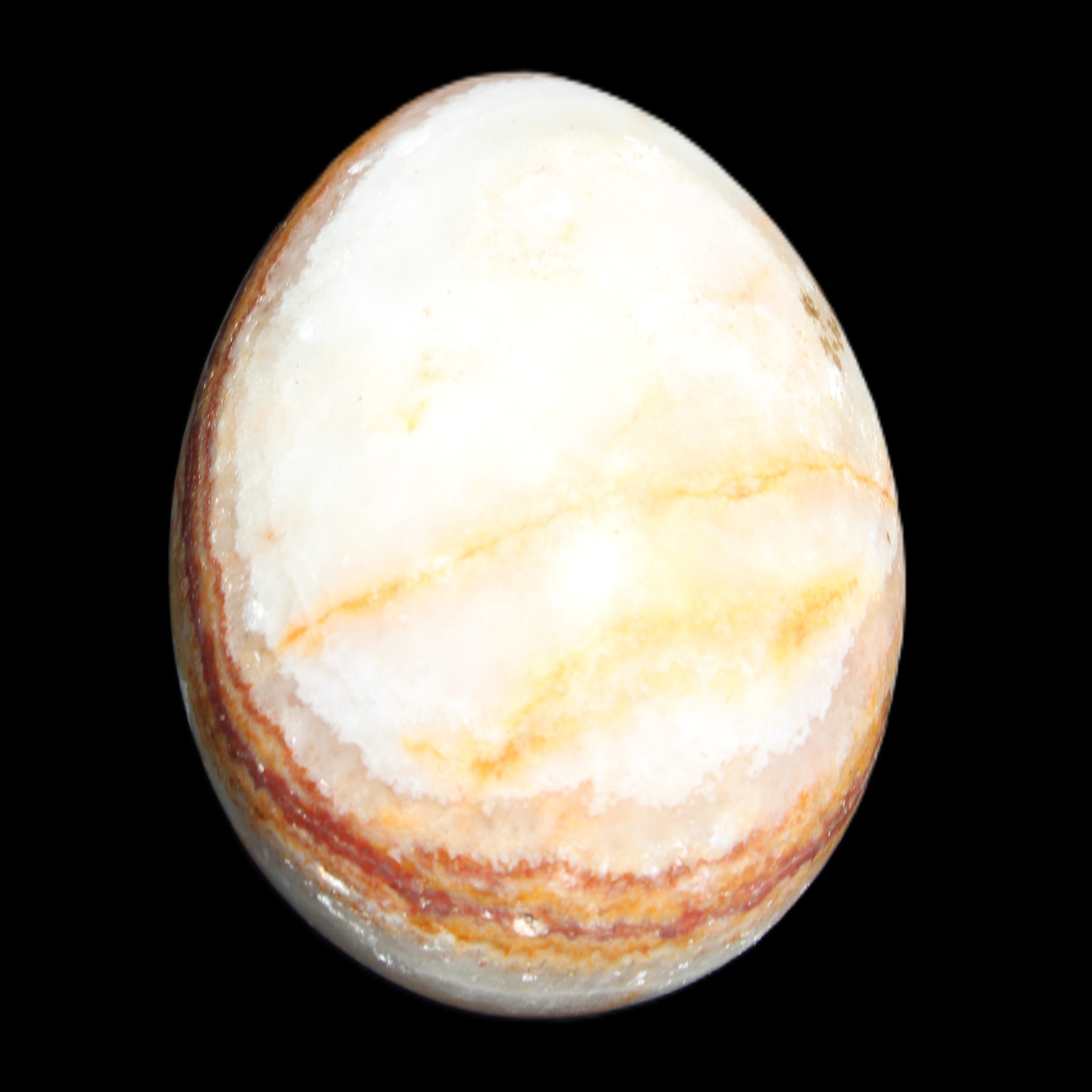 Rhodochrosite egg 70*48mm 264g in sunlight - Rocks and Things Store