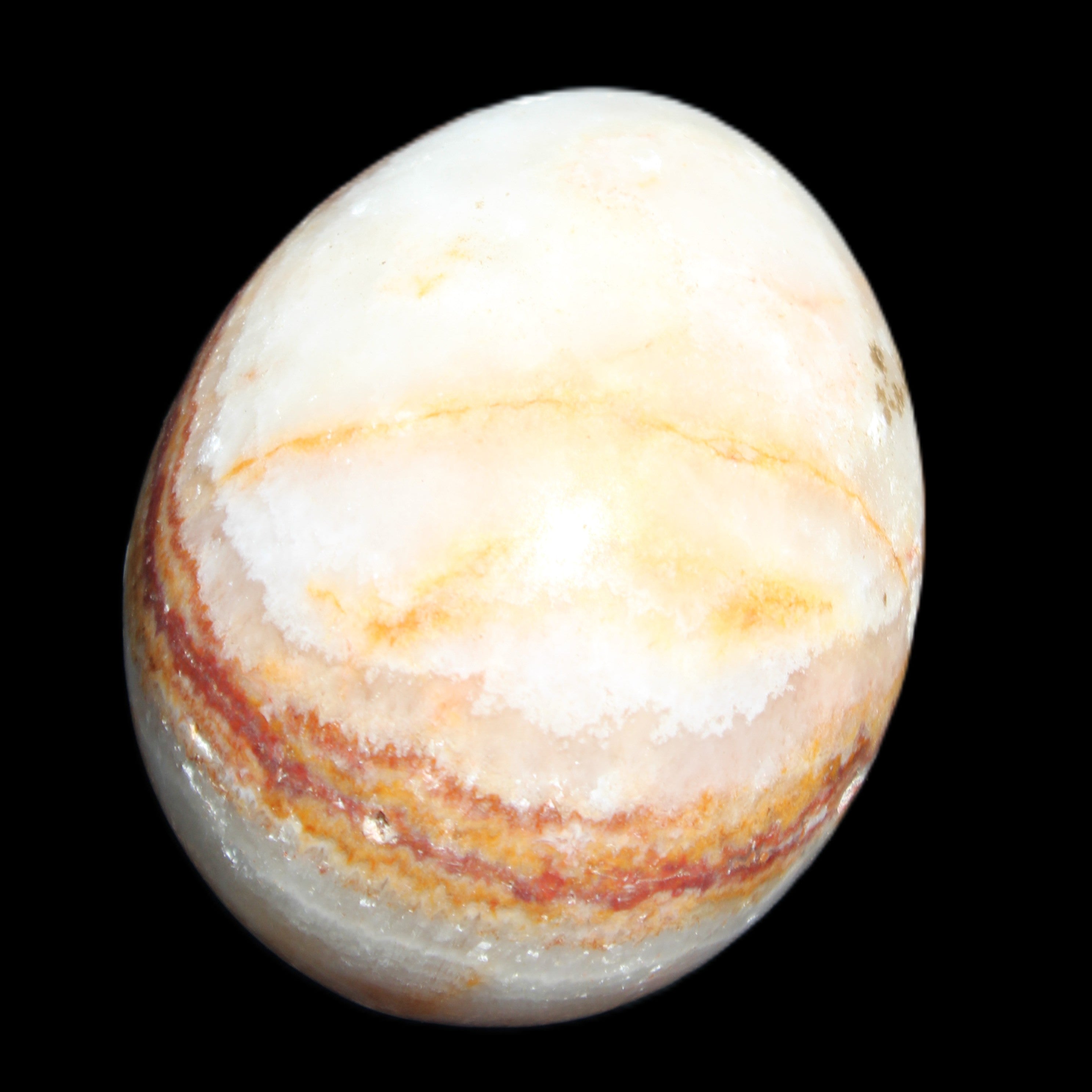 Rhodochrosite egg 70*48mm 264g in sunlight - Rocks and Things Store