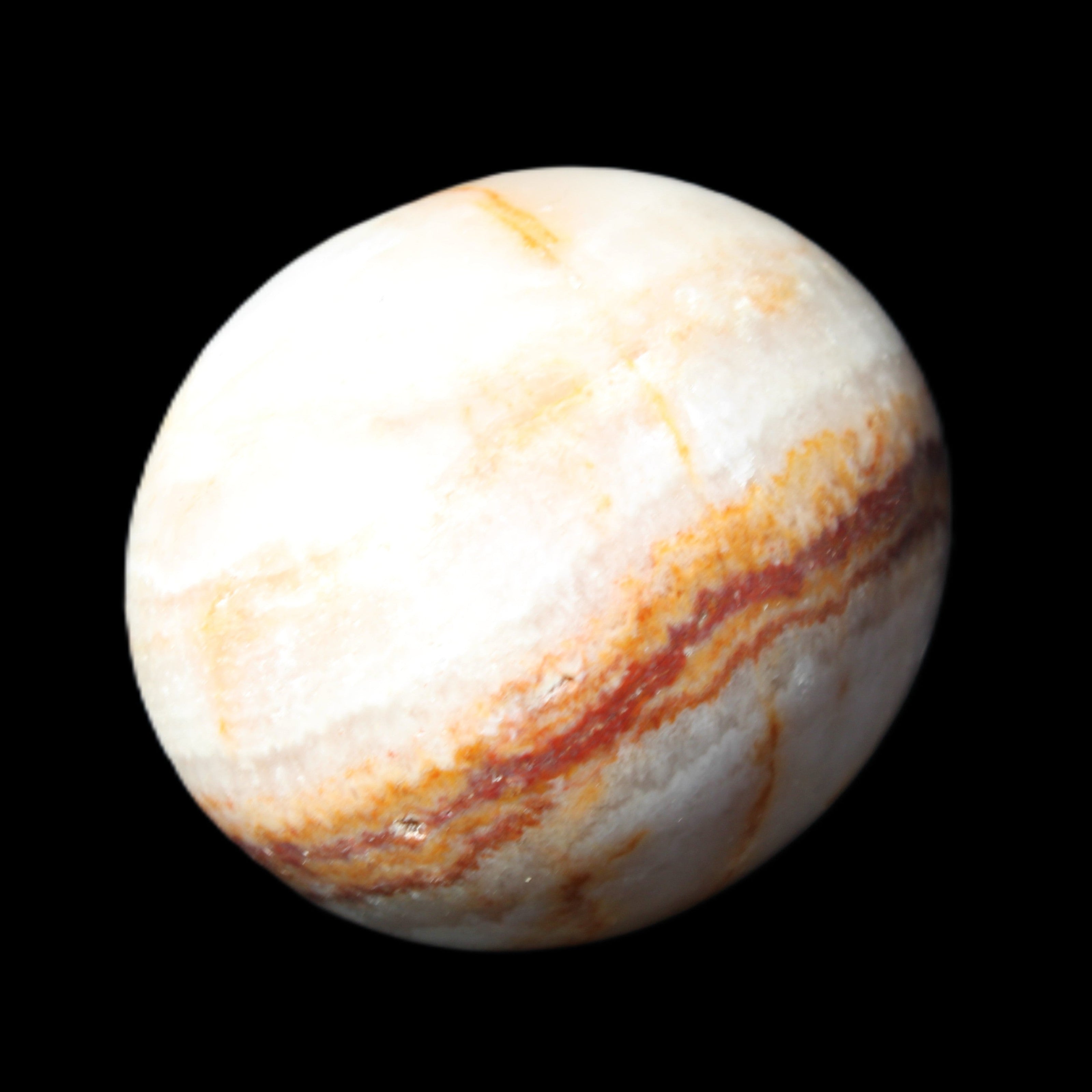 Rhodochrosite egg 70*48mm 264g in sunlight - Rocks and Things Store