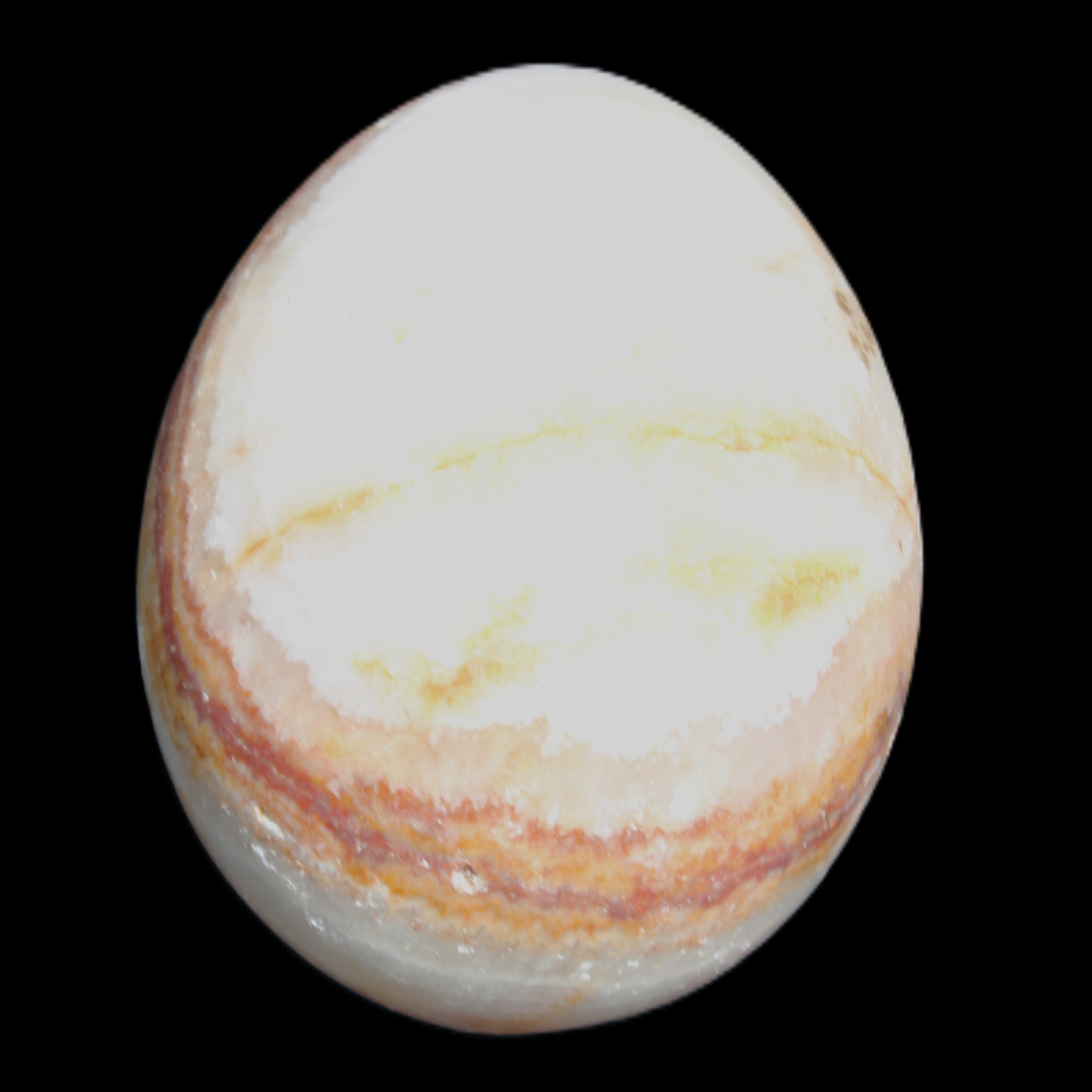 Rhodochrosite egg 70*48mm 264g in sunlight - Rocks and Things Store