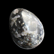 Indigo Gabbro Mystic Merlinite egg 111g in sunlight - Rocks and Things Store