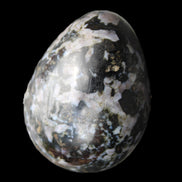 Indigo Gabbro Mystic Merlinite egg 111g in sunlight - Rocks and Things Store