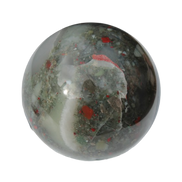 African Bloodstone sphere 84mm 831g in sunlight - Rocks and Things Store