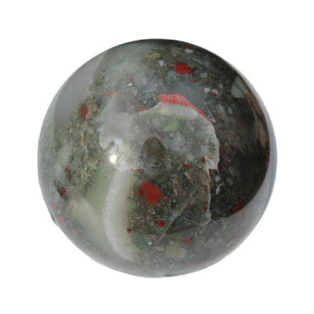 African Bloodstone sphere 84mm 831g