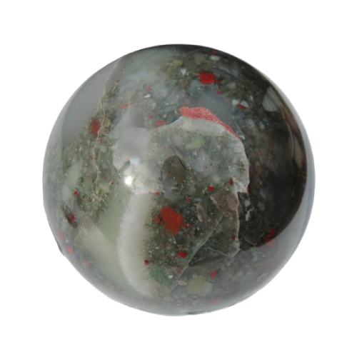 African Bloodstone sphere 84mm 831g