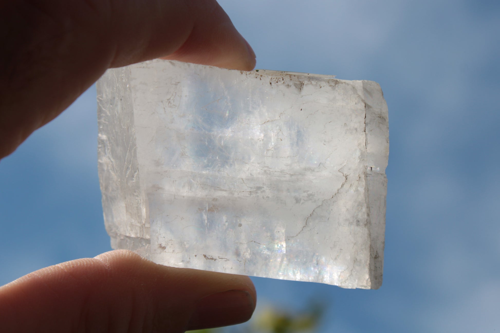 White Calcite Spar from China 124g Rocks and Things