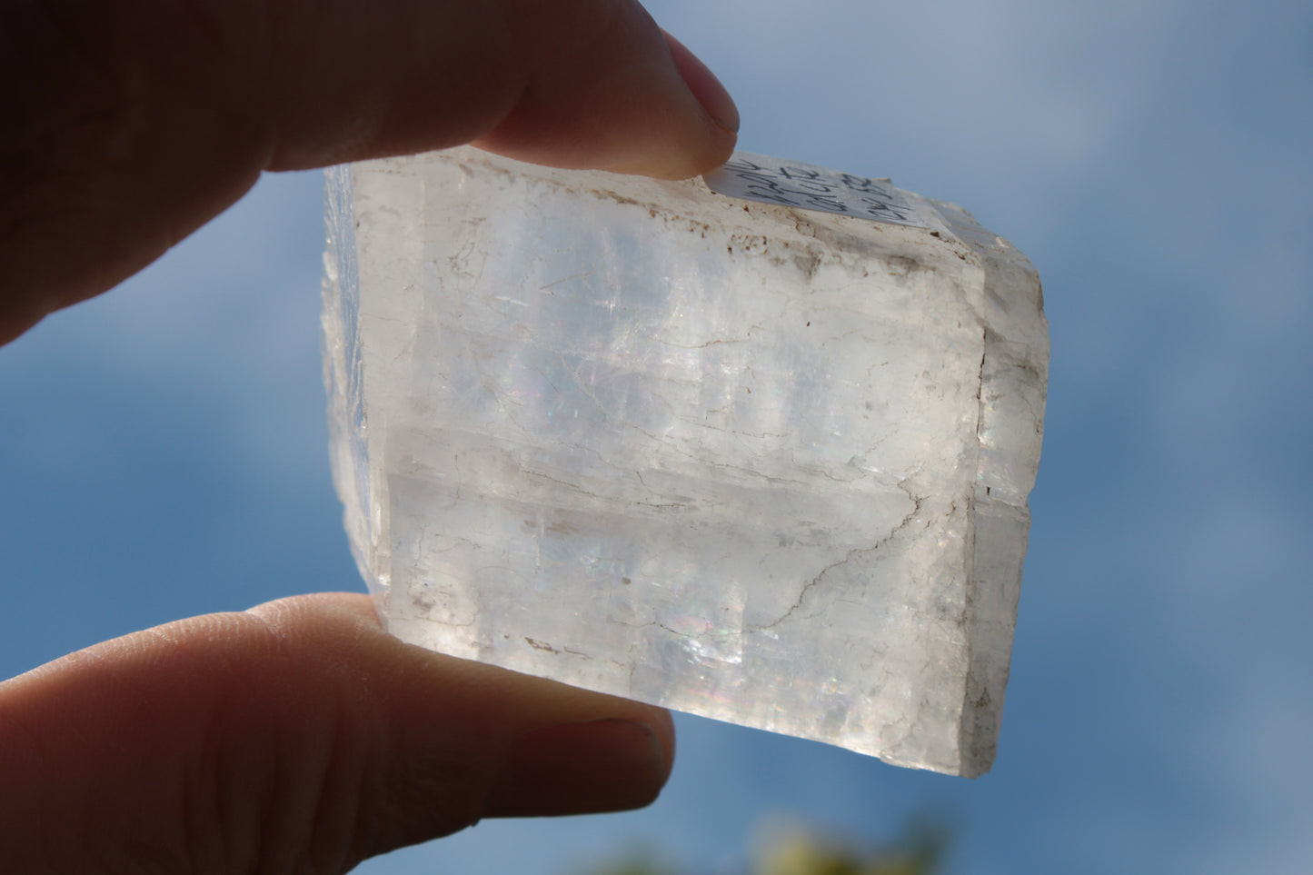 White Calcite Spar from China 124g Rocks and Things