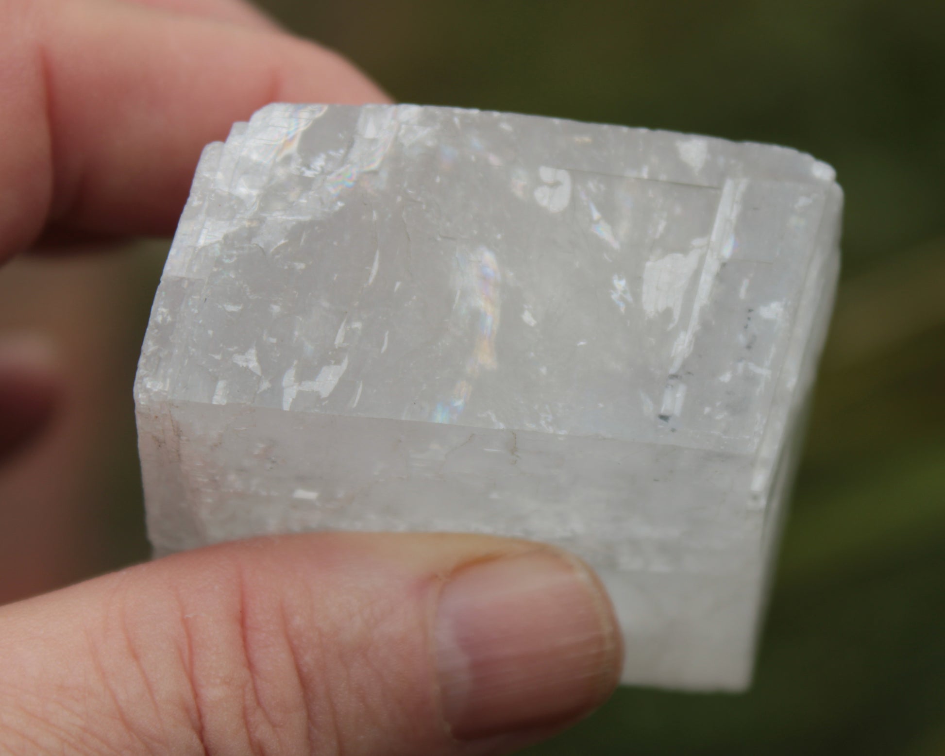 White Calcite Spar from China 124g Rocks and Things