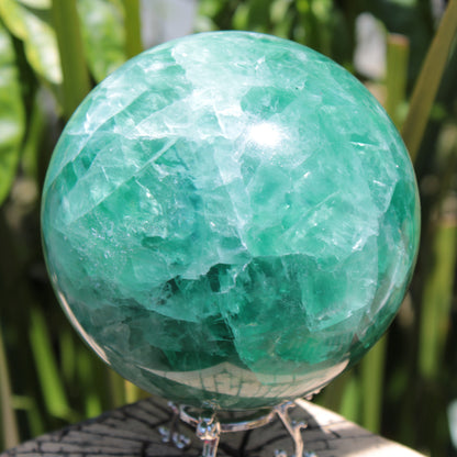 Green Fluorite sphere 2408g